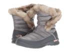 The North Face Thermoball Microbaffle Bootie Ii (shiny Frost Grey/evening Sand Pink (past Season)) Women's Pull-on Boots
