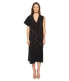 Sportmax Mandare Ruffle Front Dress (black) Women's Dress
