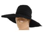San Diego Hat Company Rbl4770 Crushable Ribbon Floppy Sun Hat (black) Knit Hats