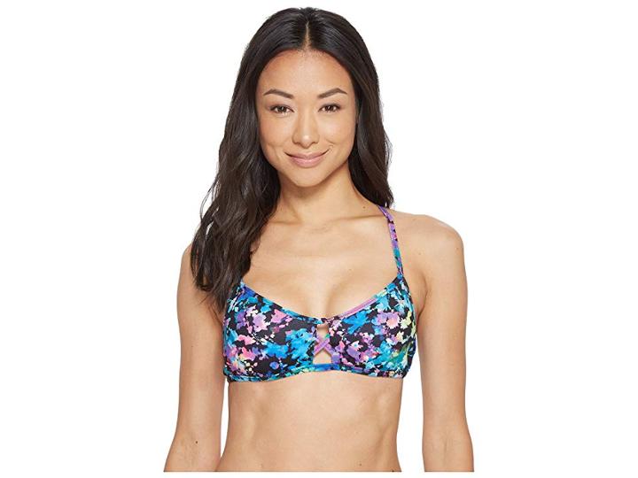 Speedo Turnz Peek Tie Top (black/blue) Women's Swimwear