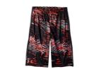 Under Armour Kids Instinct Printed Shorts (big Kids) (neon Coral/stealth Gray/neon Coral) Boy's Shorts