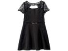 Us Angels Scuba Crepe Dress (big Kids) (black) Girl's Dress