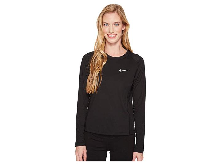 Nike Dry Miler Long Sleeve Running Top (black) Women's Long Sleeve Pullover