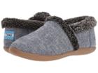 Toms Kids House Slipper (little Kid/big Kid) (navy Chambray) Girls Shoes