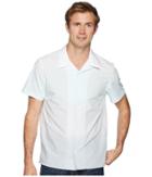 Calvin Klein Short Sleeve Ombre Camp Shirt (light Jade) Men's Clothing