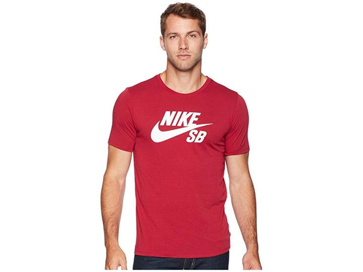 Nike Sb Sb Logo Tee (red Crush/white) Men's T Shirt