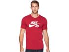 Nike Sb Sb Logo Tee (red Crush/white) Men's T Shirt