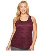Lucy Extended Workout Racerback (grape Wine Firework Print/lucy Black) Women's Sleeveless