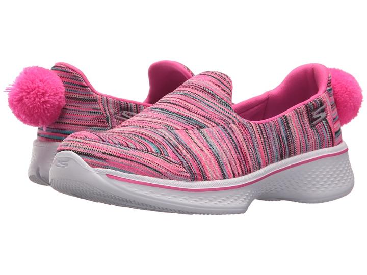 Skechers Kids Go Walk 4 81156l (little Kid/big Kid) (hot Pink/multi) Girl's Shoes