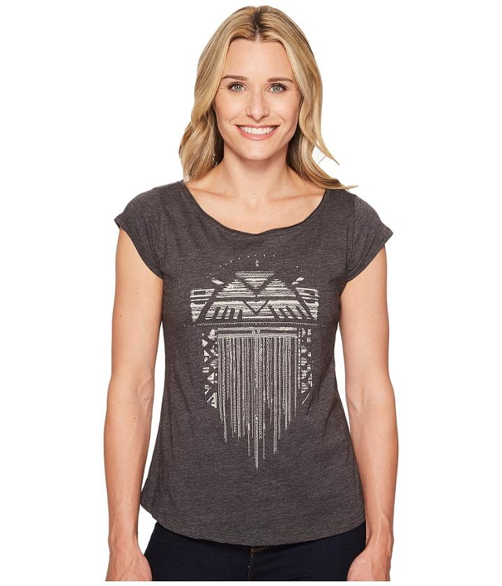 Prana Longline Tee (tribal Sunrise Charcoal) Women's T Shirt