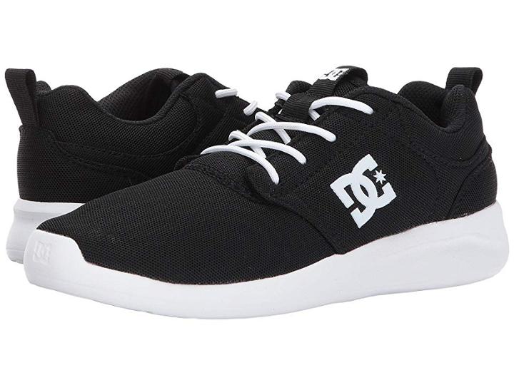 Dc Kids Midway (little Kid/big Kid) (black/white) Girls Shoes