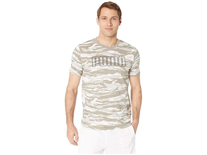 Puma Camo All Over Print Tee (grey Camo) Men's T Shirt