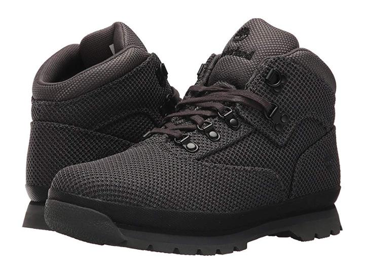 Timberland Kids Fabric Euro Hiker (big Kid) (black) Kids Shoes