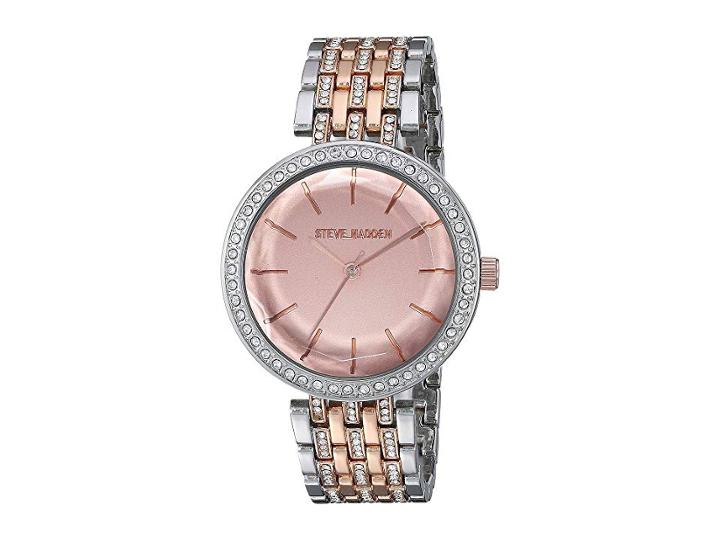 Steve Madden Floral Dial Ladies Alloy Band Watch Smw175 (gold) Watches