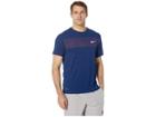 Nike Dry Tee Dri-fittm Cotton Grid Bar (blue Void/pink Foam) Men's T Shirt