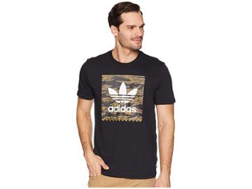 Adidas Skateboarding Camo Blackbird Tee (black/camo Pink/collegiate Orange) Men's T Shirt