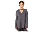 Lamade Chance Long Sleeve Top With Thumbholes (raven) Women's Clothing