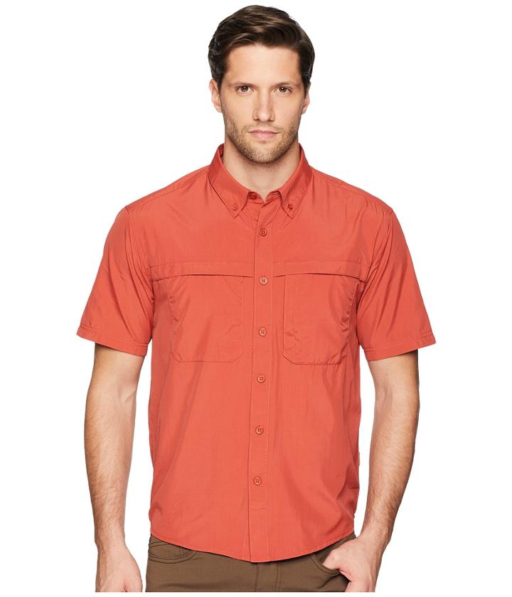 White Sierra Kalgoorlie Cool Touch Short Sleeve Shirt (red Earth) Men's Short Sleeve Pullover