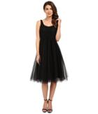 Donna Morgan Chantal Scoop Neck Tulle Dress (black) Women's Dress