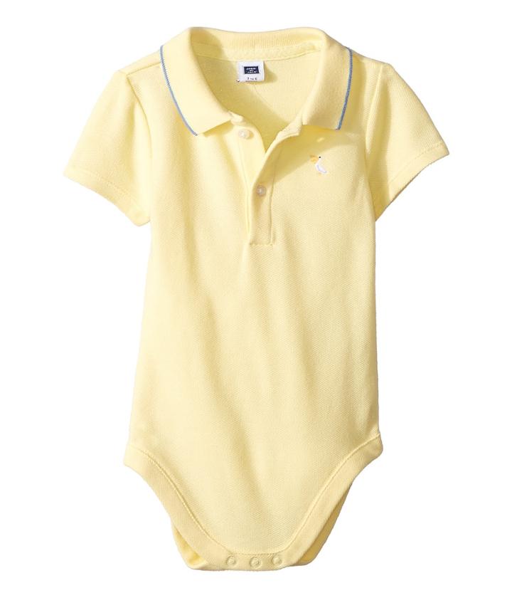 Janie And Jack Polo One-piece (infant) (yellow) Boy's Jumpsuit & Rompers One Piece