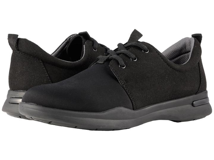 Softwalk Relax (black/black Lycra/microfiber) Women's Lace Up Casual Shoes