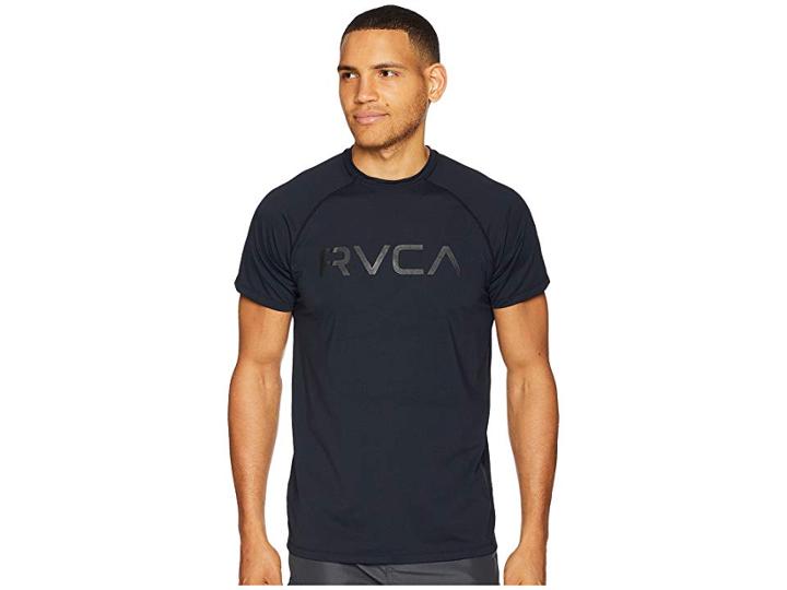 Rvca Micro Mesh Short Sleeve (black) Men's Clothing