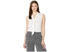 Calvin Klein Sleeveless Tie Neck Top (white) Women's Clothing