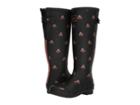 Joules Tall Welly Print (black Love Bees Rubber) Women's Rain Boots