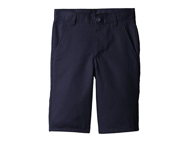 Nautica Kids Slim Flat Front Twill Shorts (big Kids) (navy) Boy's Shorts
