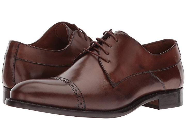 Massimo Matteo 4-eye Cap Toe 18 (brandy) Men's Lace Up Cap Toe Shoes