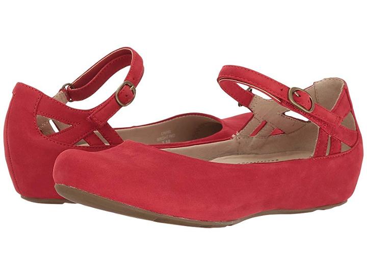 Earth Capri Earthies (bright Red Soft Buck) Women's Shoes