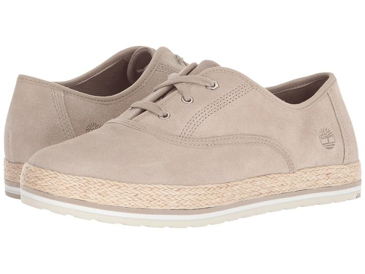 Timberland Eivissa Sea Oxford (light Beige Leather) Women's Plain Toe Shoes