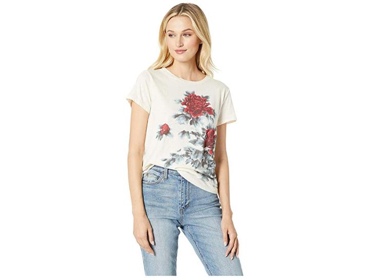 Lucky Brand Floral Tee (birch) Women's T Shirt