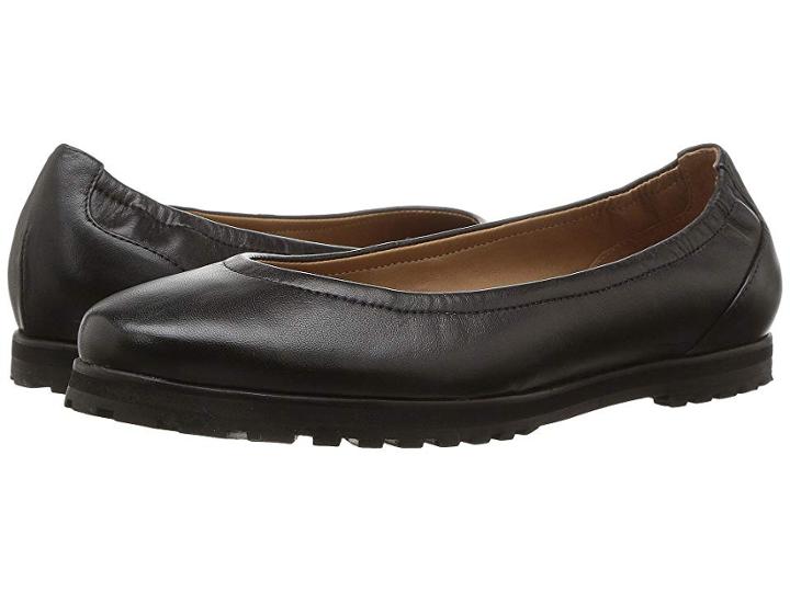 French Sole Yeah (black Leather) Women's Flat Shoes