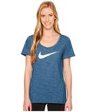 Nike Dry Tee (blue Force/heather) Women's T Shirt