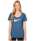 Nike Dry Tee (blue Force/heather) Women's T Shirt