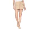 Jack By Bb Dakota Paisley Cargo Shorts With Rope Belt (beach Beige) Women's Shorts