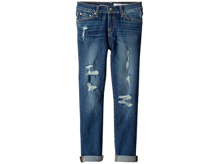 Ag Adriano Goldschmied Kids The Jenna Skinny Crop Roll Up In Dream Blue (big Kids) (dream Blue) Girl's Jeans