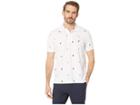 Nautica Short Sleeve Anchor Print Deck Polo (bright White) Men's Clothing