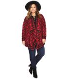 Lucky Brand Plus Size Aztec Wrap (red Multi) Women's Clothing