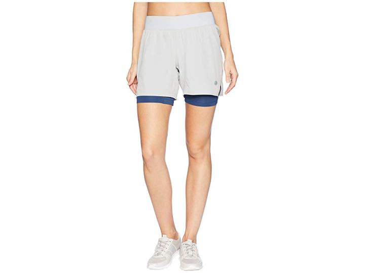 Asics 2-n-1(r) 5.5 Shorts (mid Grey Heather) Women's Shorts