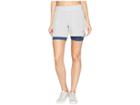 Asics 2-n-1(r) 5.5 Shorts (mid Grey Heather) Women's Shorts