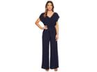 Adrianna Papell Gauzy Crepe Belted Jumpsuit (blue Moon) Women's Jumpsuit & Rompers One Piece