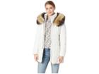 Ivanka Trump Puffer Jacket With Detachable Fur Hood And Waist Detail (pearl) Women's Coat