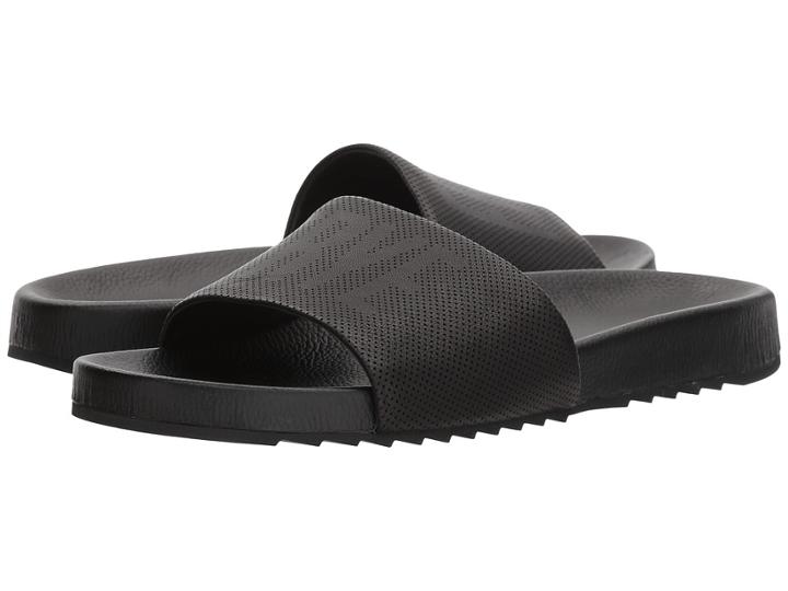 Frye Lola Perf Logo Slide (black) Women's Sandals