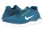 Nike Free Rn 2018 (blue Force/white/green Abyss) Men's Running Shoes