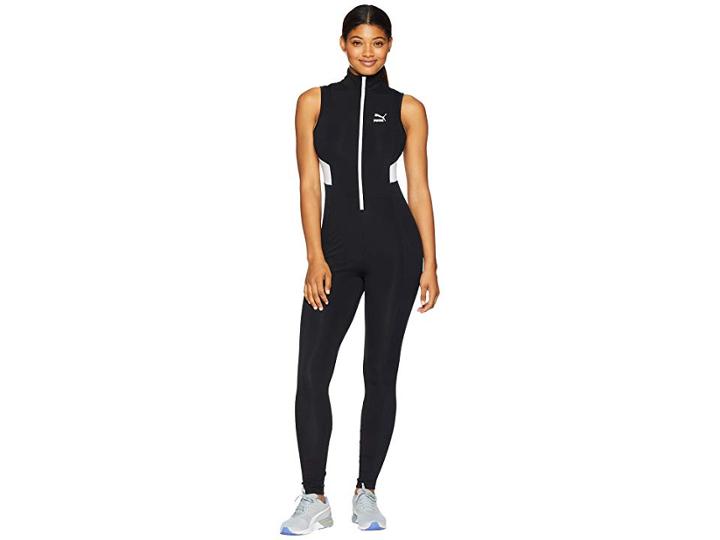 Puma Retro Rib Overall (black) Women's Jumpsuit & Rompers One Piece