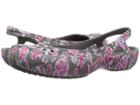 Crocs Kadee Graphic Slingback (multi Floral/slate Grey) Women's Flat Shoes