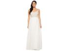 Adrianna Papell Beaded Bridal Dress (ivory/nude) Women's Dress
