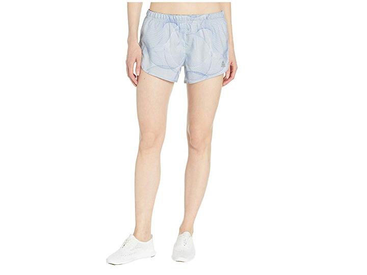 Reebok 3 One Series Printed Shorts (cold Grey/crushed Cobalt) Women's Shorts